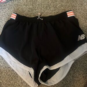 Black new balance running shorts